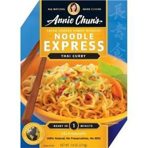 Annie Chuns Thai Curry Noodle Express, 7.4 Ounce Bowls (Pack of 6 