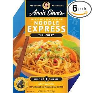Annie Chuns Thai Curry Noodle Express, 7.4 Ounce Bowls (Pack of 6 