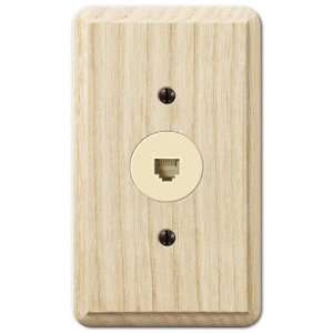   Contemporary Unfinished Ash   1 Phone Jack Wallplate