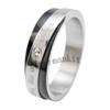 Size 9 Mens Womens Silver Love Message CZ Stainless Steel Band Ring 