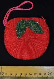 Handmade BrandNew Red Apple Coin Purse Wallet Pouch Bag  