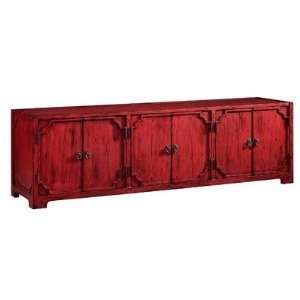  Town Console Table in Ming Red Lacquer