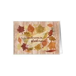  Autumn Gladness, Patterned Leaves Card Health & Personal 