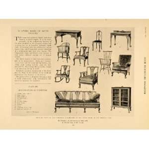   Furniture Designs Hubbard Eldredge Miller   Original Halftone Print