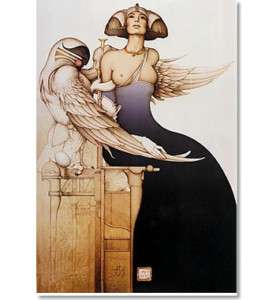 MICHAEL PARKES Stone Lithograph ADITI Framed 1990 Limited EDITION OF 