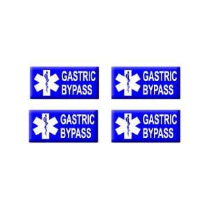 Gastric Bypass   3D Domed Set of 4 Stickers