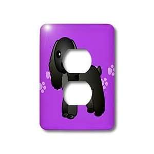 Janna Salak Designs Dogs   Cute Black Cocker Spaniel Purple with 