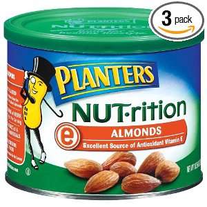   NUT rition Almonds, with Sea Salt, 10.25 Ounce Cans (Pack of 3