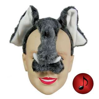 Half Face Eye Mask Silly Fancy Dress Party Animal Sound Effect 