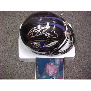 Matt Stover Baltimore Ravens Autographed Mini Helmet 