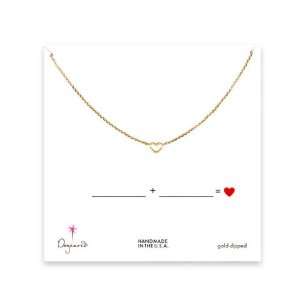  Dogeared Fill in the Blanks Gold Heart Necklace Jewelry