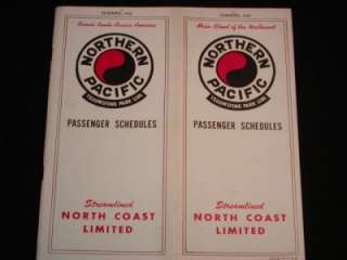   PACIFIC RAILROAD Vintage Passenger Schedule, Summer 1952 North Coast