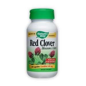  Red Clover Blossoms 100 Capsules   Natures Way Health 