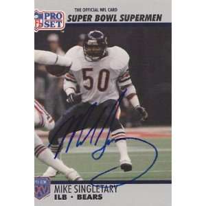  Mike Singletary signed autographed Pro Set Card Chicago 