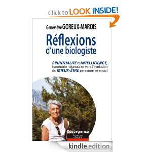 Réflexions dune biologiste (Résurgence) (French Edition 