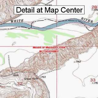 USGS Topographic Quadrangle Map   Mouth of Mission Creek, South Dakota 