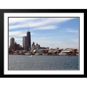  Chicago Navy Pier and Lake Michigan Large 20x23 Framed and 
