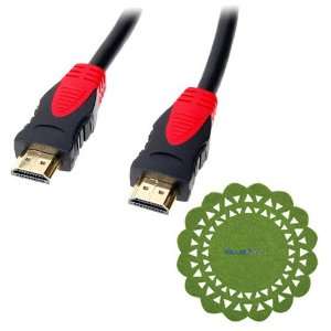  GTMax 50FT HDMI TO HDMI Cable (Black/Red) + Cup Pad for 