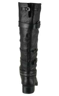 Nine West Womens Boots Waggin Black Leather  