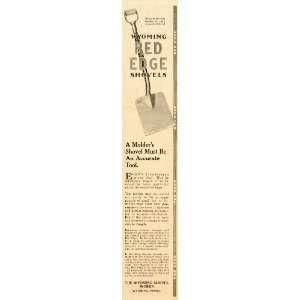  1918 Ad Wyoming Red Edge Shovels Molder Penna Toolmaker 