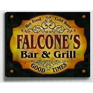  Falcones Bar & Grill 14 x 11 Collectible Stretched 