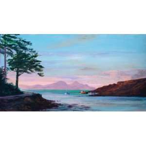  SUNSET OVER RHUM by Ronnie Leckie, 20x10