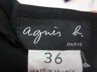 AGNES B. Black Button Down Shorts Sz 36  
