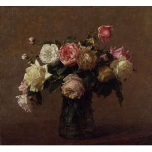   Théodore Fantin Latour   32 x 30 inches   Bouquet 