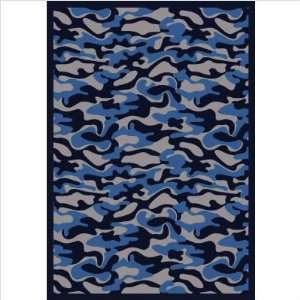    Joy Carpets 1526x 03 Funky Camo© Blue Rug Furniture & Decor