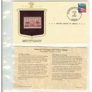Historic Stamps of America Admirals Farragut and Porter Stamp Issue 
