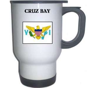  U.S. Virgin Islands   CRUZ BAY White Stainless Steel Mug 