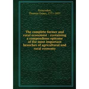   and rural economy Thomas Green, 1771 1837 Fessenden Books