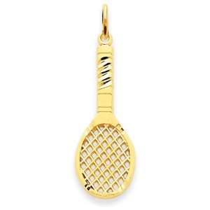  14k Tennis Racquet Charm Jewelry