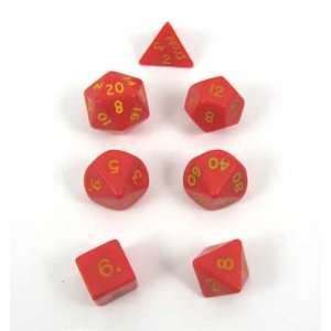 Fantasy DOh 7 Piece RPG Dice Set in Red Toys & Games