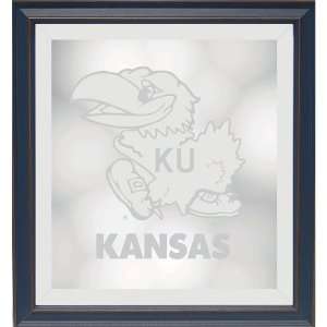 Kansas Jayhawks Framed Wall Mirror from Zameks  Sports 