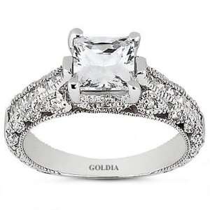  2.09 Ct. Antique Style Diamond Engagement Ring Jewelry