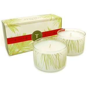    The Thymes Frasier Fir Aromatic Candle Set   2 x 4 oz. Beauty