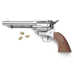  M1873 9mm Old West Blank Firing Revolver Nickel Sports 