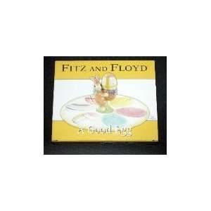  Fitz & Floyd A Good Egg Salt and Pepper with Egg Tray, New 