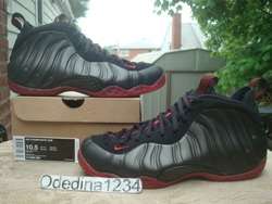   Air Foamposite One Size Sz 10.5 Black Varsity Red Cough Drop Penny 1