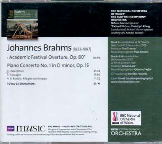 BBC Music BRAHMS Piano Concerto No.1 Hickox Goerner CD  