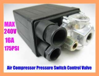 Air Tools Air Compressor Pressure Switch Control Valve MAX 16A ,175PSI 