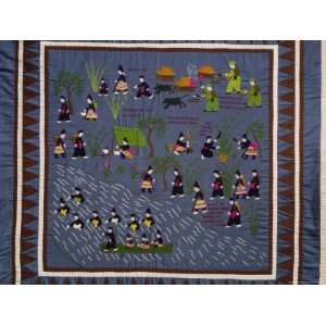 This Quilt, of the Hmong, Depicts Villagers Driven from Their Homes by 