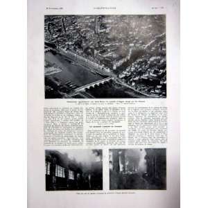  Angers Cathedral Fire Flames French Print 1936