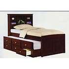   ESPRESSO BOOKCASE Captains Bed w/TRUNDLE & STORAGE   HOUSTON ONLY
