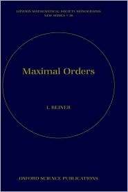 Maximal Orders, (0198526733), Irving Reiner, Textbooks   Barnes 