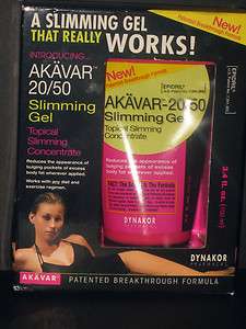 NIB AKAVAR 20/50 Slimming Gel Topical Slimming Concentrate 3.4 fl. oz 