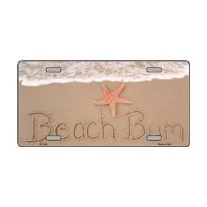  LP   1185 Beach Bum in Sand License Plate   AB025 Sports 