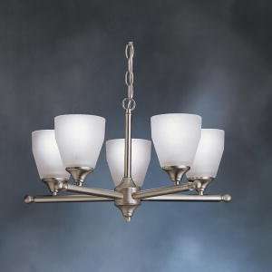 By Kichler Ansonia Collection Brushed Nickel Finish Chandelier 5 Light 
