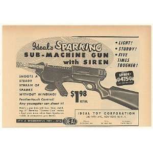  1953 Ideal Toy Sub Machine Gun with Siren Trade Print Ad 